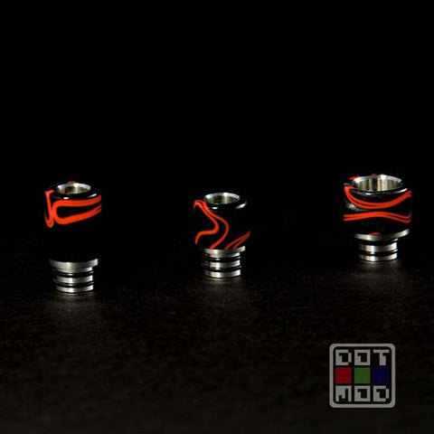 Drip Tip by Vince - Black/Red swirls